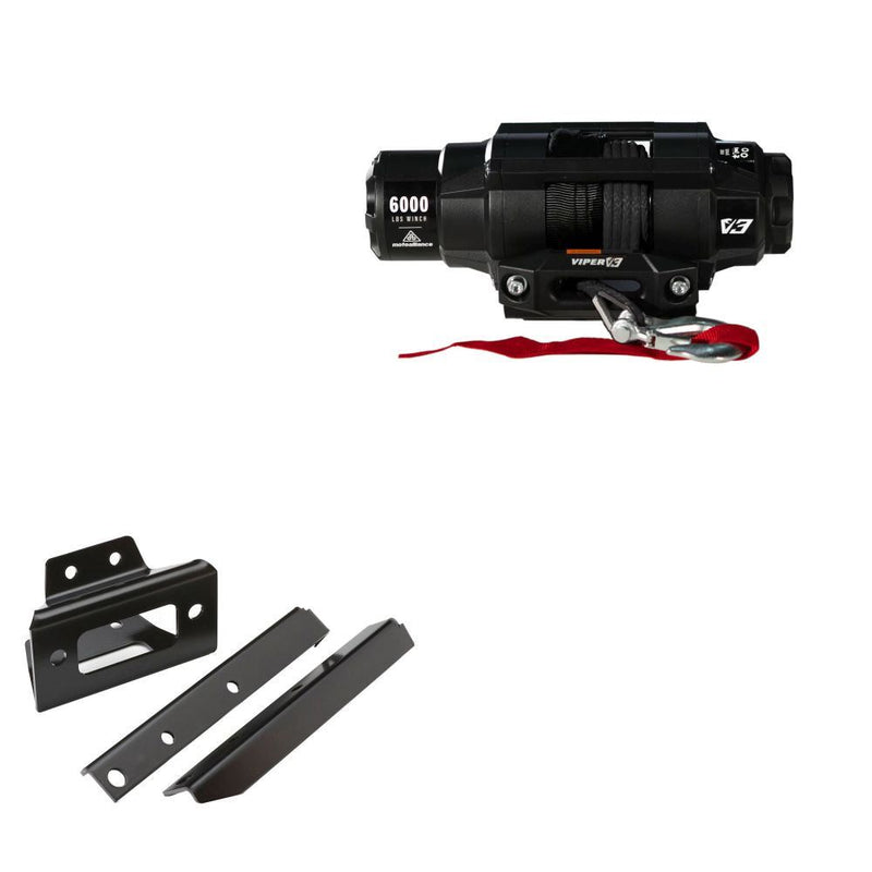 Load image into Gallery viewer, Viper 6000lbs V3 Winch Black Rope With Mount For Polaris RZR 800 2008-2014
