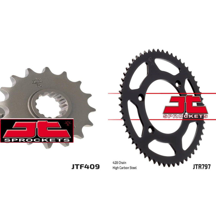 Front & Rear Sprocket Kit for KAWASAKI KLX125 A1-A3,A6F 03-06 JT Sprockets