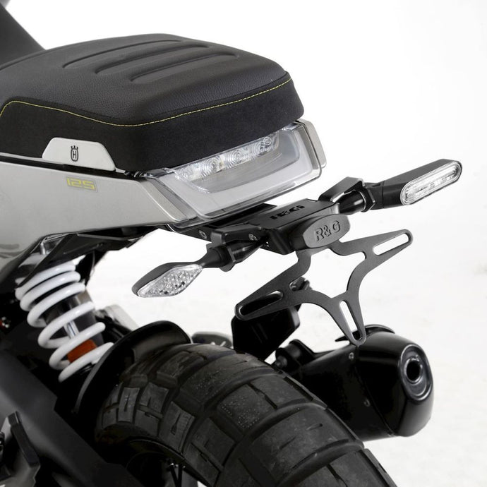 R&G Racing Black Tail Tidy License Plate Holder For 2021-2023 Husqvarna 125 Svartpilen