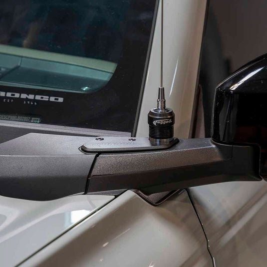 Rugged Radios Antenna Mount for New Ford Bronco Driver Side View Mirror MT-ANT-BRONCO-AL