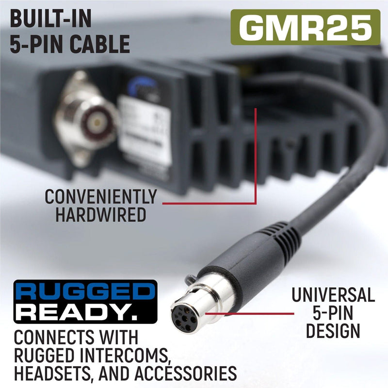 Load image into Gallery viewer, Rugged Radios Adventure Radio Kit - GMR25 Waterproof GMRS Mobile Radio Kit and External Speaker RK-GMR25-SPK
