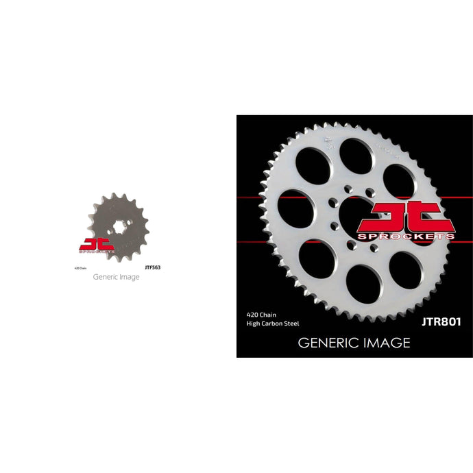 Front & Rear Steel Sprocket Kit for ATV/UTV SUZUKI ALT50 D/E 1983-1984