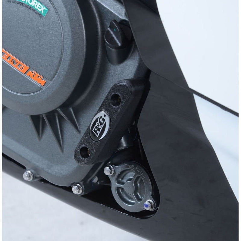 Load image into Gallery viewer, R&amp;G Racing Black Engine Case Sliders RHS For 2017-2020 KTM 390 RC ECS0123BK
