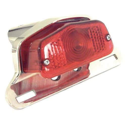 Load image into Gallery viewer, Emgo - 62-21510 - Lucas Style Taillight with Chrome Bracket, Clear Lens
