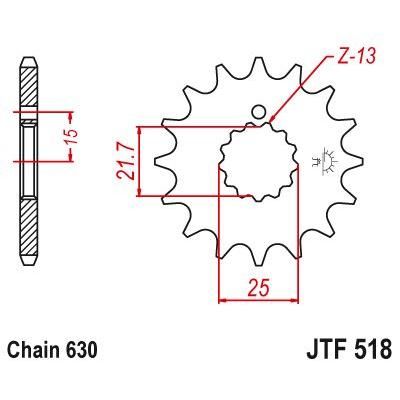 Load image into Gallery viewer, JT Sprockets Front Steel Countershaft Sprocket 15 Tooth 15T 630 Chain JTF518.15
