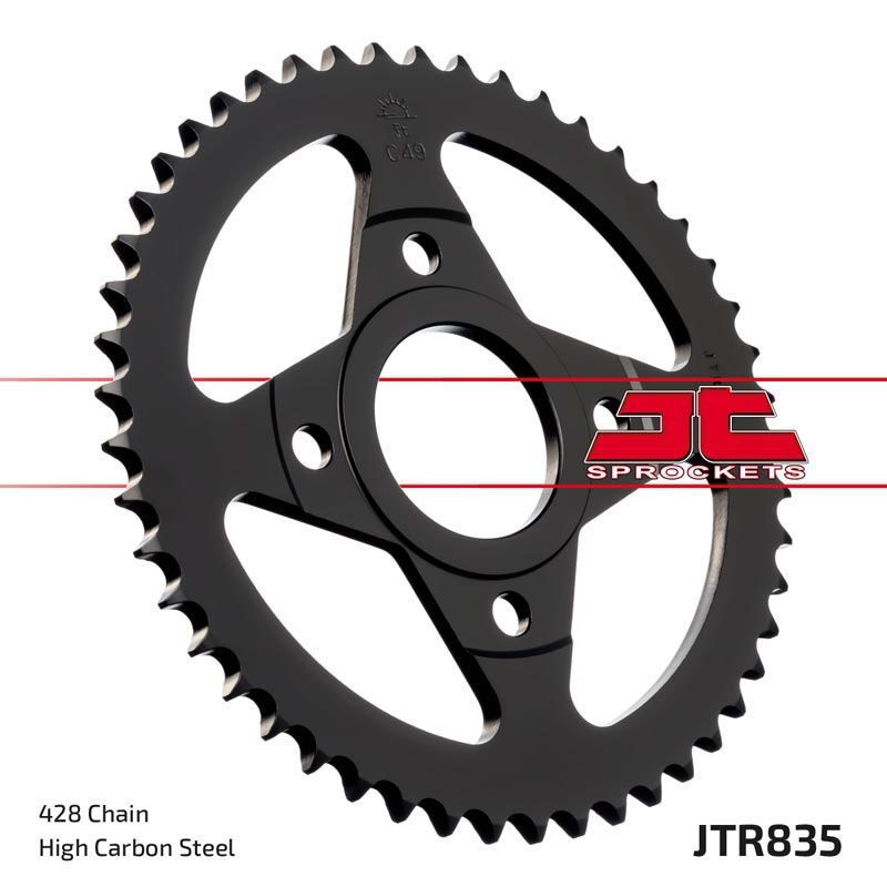 JT Sprockets Rear Steel Sprocket 45 Tooth 45T 428 Chain For Yamaha FZR80 RR 1992-1994 JTR835.45