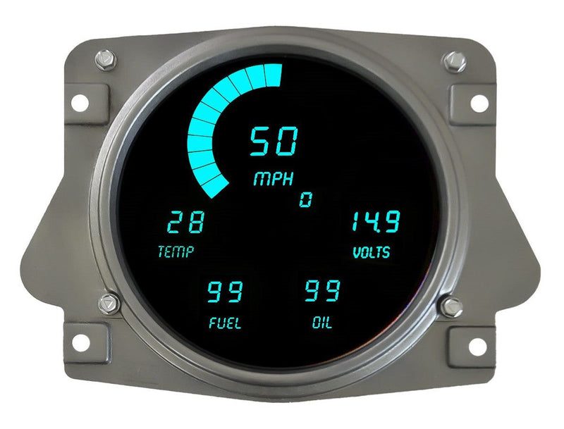 Load image into Gallery viewer, Intellitronix Teal OEM Replacement Digital LED Gauge Panel For Ford Bronco 1966-1977
