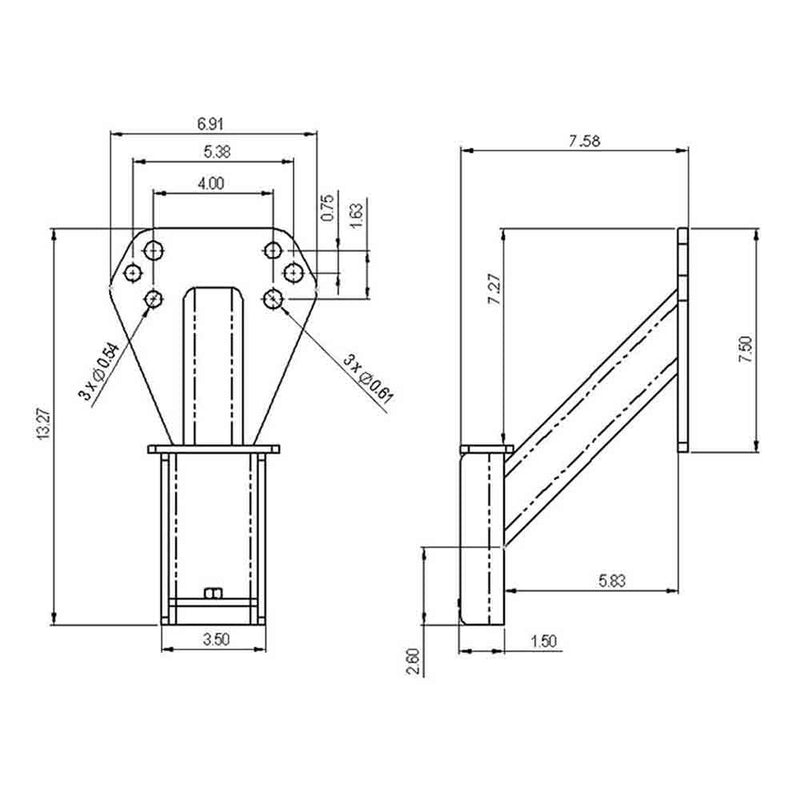 Load image into Gallery viewer, Rigid Hitch (RHSC-30) Trailer Stake Pocket-Mounted Spare Tire Carrier - Made in USA

