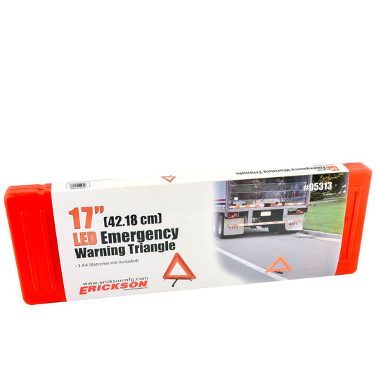 LED Emergency Warning Safety Triangle Kit - Battery Powered