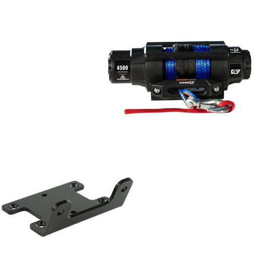 Viper 4500lbs V3 Winch Blue Rope With Mount For Yamaha Grizzly 450 2007-2014