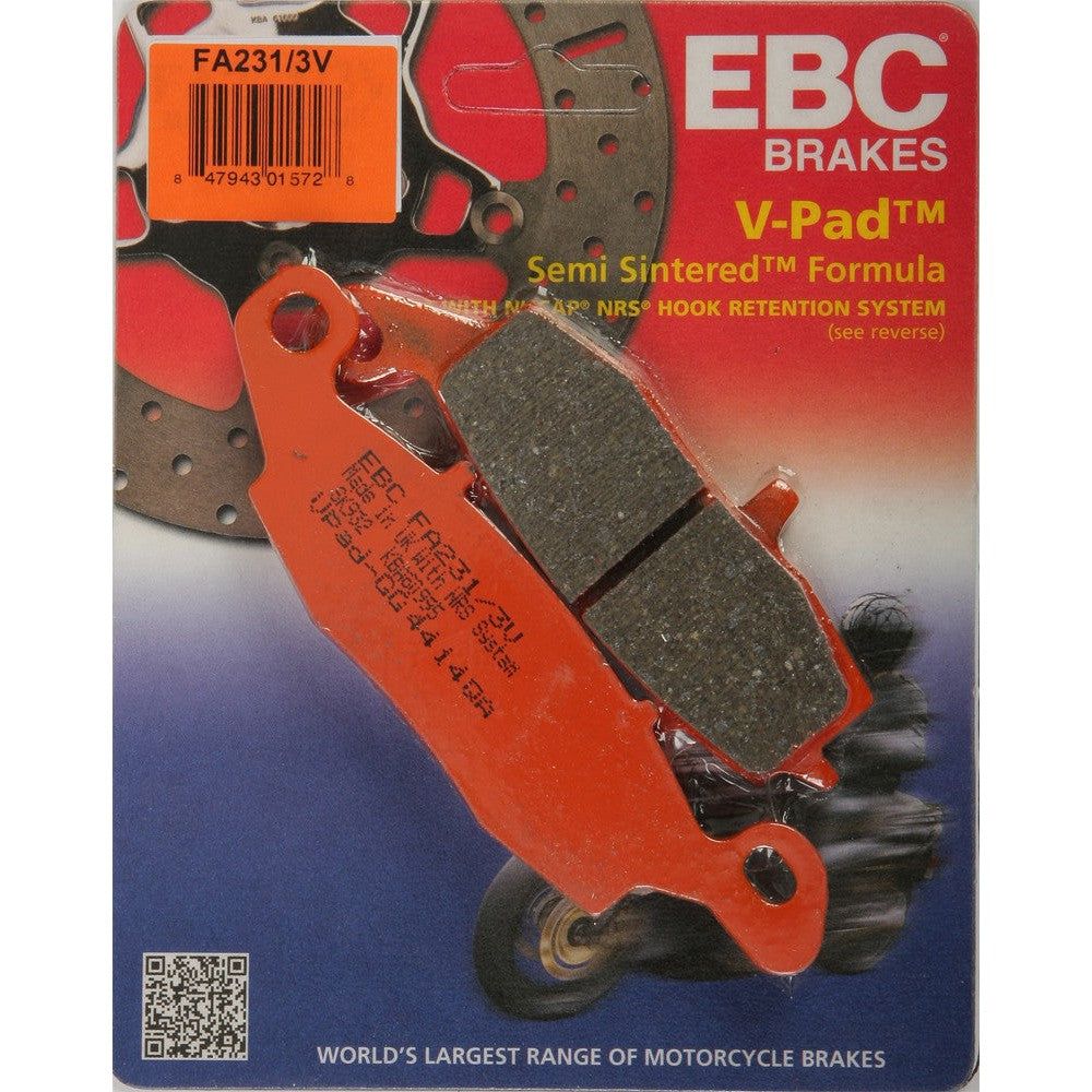EBC 1 Pair V-Pad Semi-Sintered Touring Brake Pads MPN FA231/3V