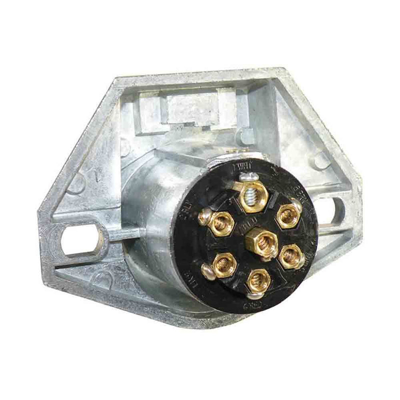 Load image into Gallery viewer, 7-Way Metal Socket with Round Pins - Car End - Pollak
