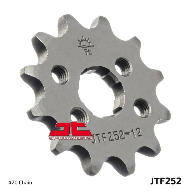 Load image into Gallery viewer, JT Sprockets Front Steel Countershaft Sprocket 12 Tooth 12T 420 Chain JTF252.12
