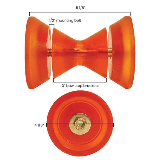 Stoltz Polyurethane Bow Stop Roller with Bell Ends, (ULT-435) - Fits 3