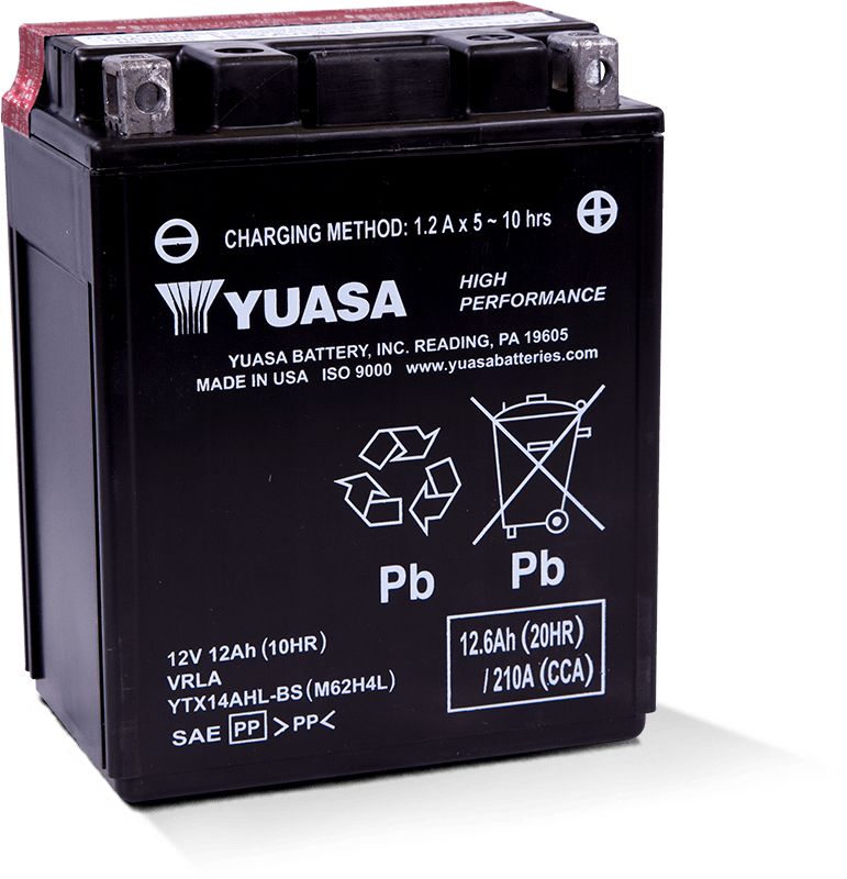 Load image into Gallery viewer, Yuasa Maintenance Free YTX14AHLBS 12 Volt Battery YUAM62H4L
