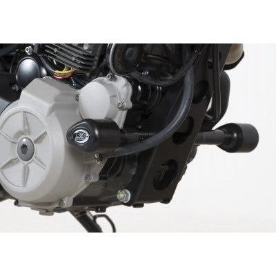 Load image into Gallery viewer, R&amp;G Racing Black Aero Style Husqvarna TR650 Crash Protectors For 2012-2013 Husqvarna TR650 Strada
