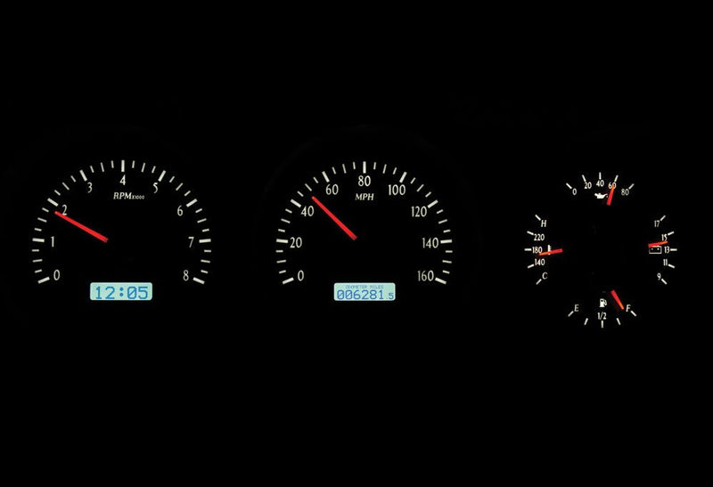 Load image into Gallery viewer, Dakota Digital 1981-1993 Dodge Full-size Truck/Ramchargers VHX Silver White Display Gauge Kit VHX-81D-PU-S-W
