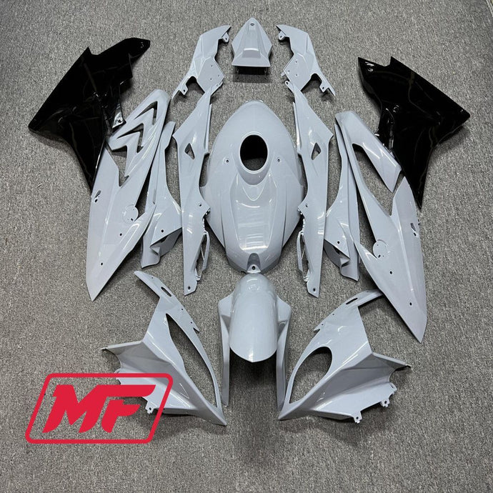 Monster Fairings Full Kit BMW S1000RR 17-2018 Gloss Nardo Grey w/ Black + Windshield + Gas Tank Cover