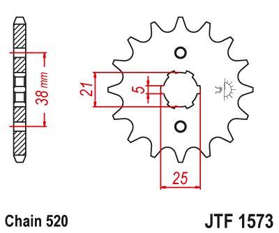 Load image into Gallery viewer, JT Sprockets Front Steel Sprocket 13 Tooth 13T 420 Chain JTF1573.13
