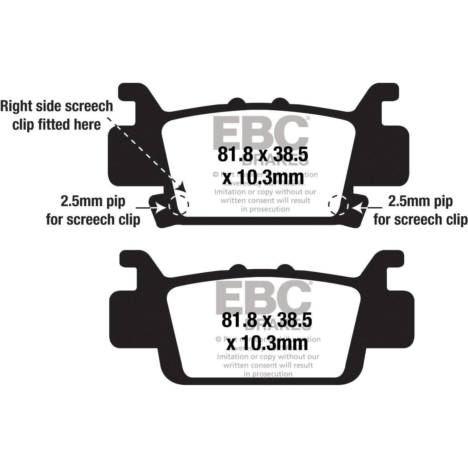 EBC 1 Pair SV Series Severe Duty Brake Pads MPN FA704SV