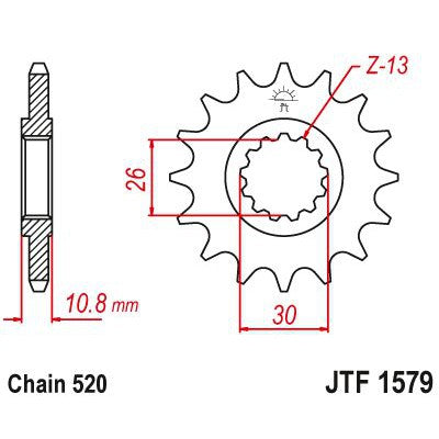 JT Sprockets Front Steel Countershaft Sprocket 16 Tooth 16T 520 Chain