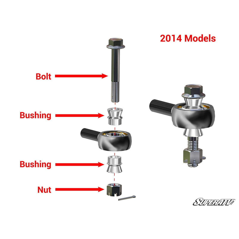 Load image into Gallery viewer, SuperATV Polaris RZR XP 1000 Z-Bend Tie Rod Kit - Replacement for SuperATV Lift Kits TRRA-P-RZR1K-Z7-14-02
