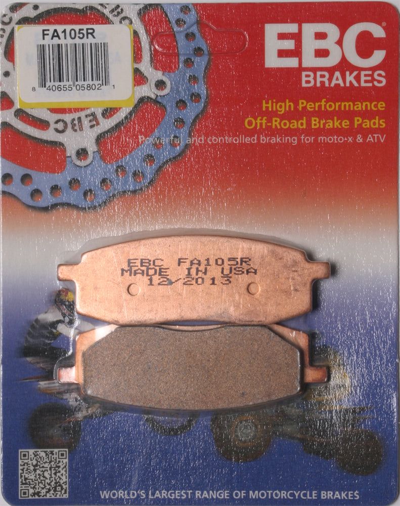 Load image into Gallery viewer, EBC 1 Pair HH Sintered Superbike Brake Pads MPN FA105R

