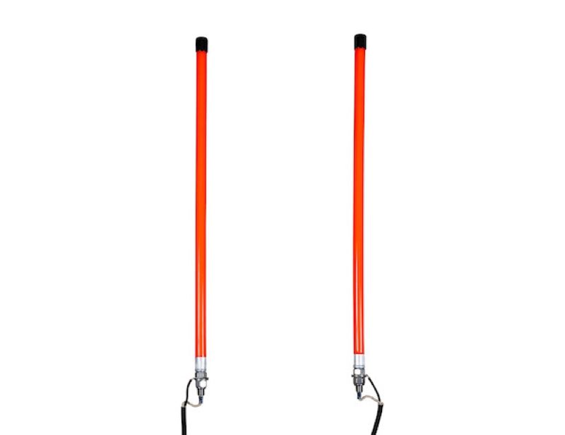 Load image into Gallery viewer, 36 Inch Fluorescent Orange Illuminated LED Plow Guides
