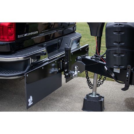 Load image into Gallery viewer, Receiver Trailer Hitch Mounted Stone Guards with 15 Inch Rubber Flaps
