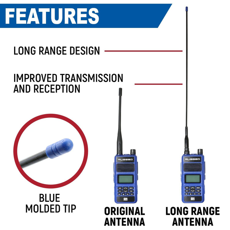 Load image into Gallery viewer, Rugged Radios Long Range Antenna for R1 / RDH-X / ABH7 Handheld Radio DB-SMA-M
