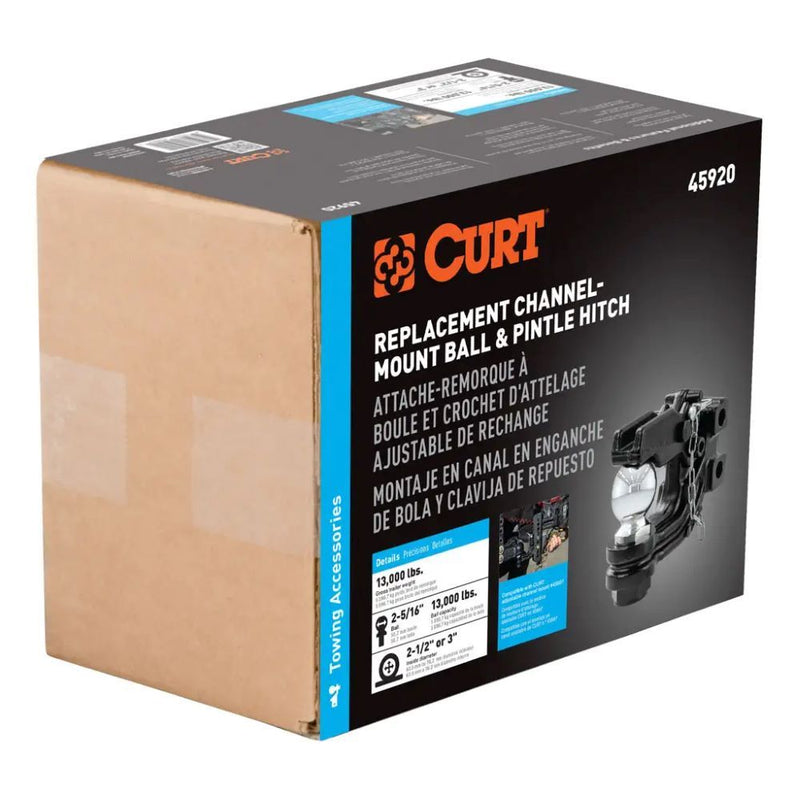 Load image into Gallery viewer, Replacement Channel Mount Ball &amp; Pintle Hitch (2-5/16&quot; Ball, 13,000 lbs.) - Curt
