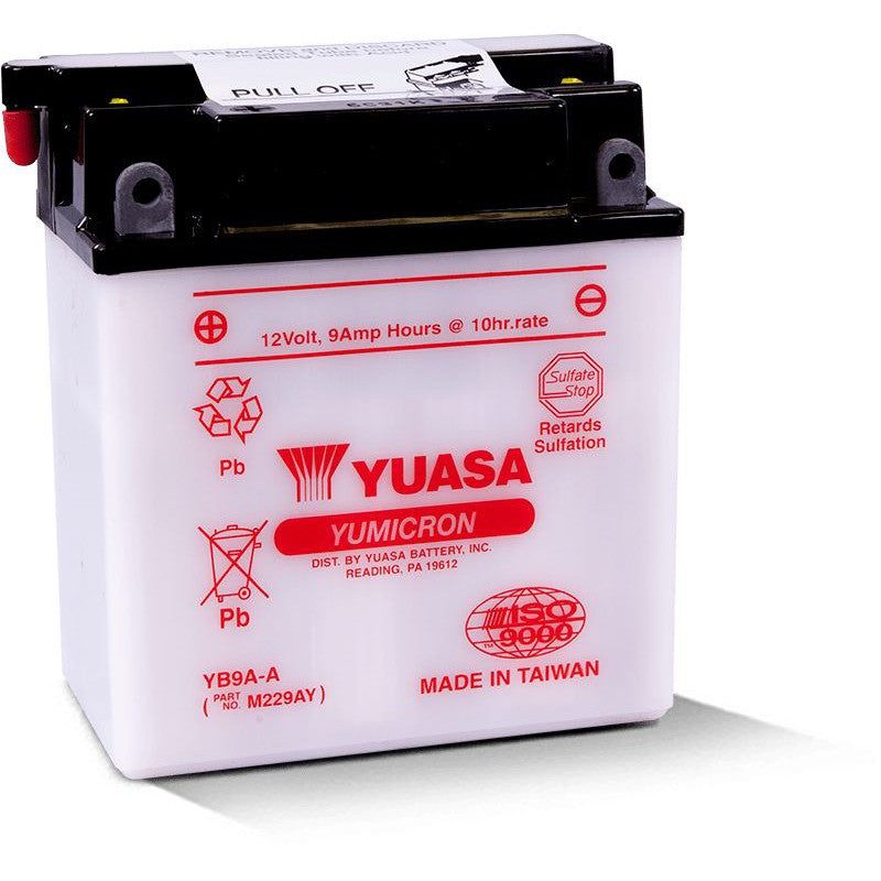 Yuasa Conventional YB9AA 12 Volt Battery YUAM229AY