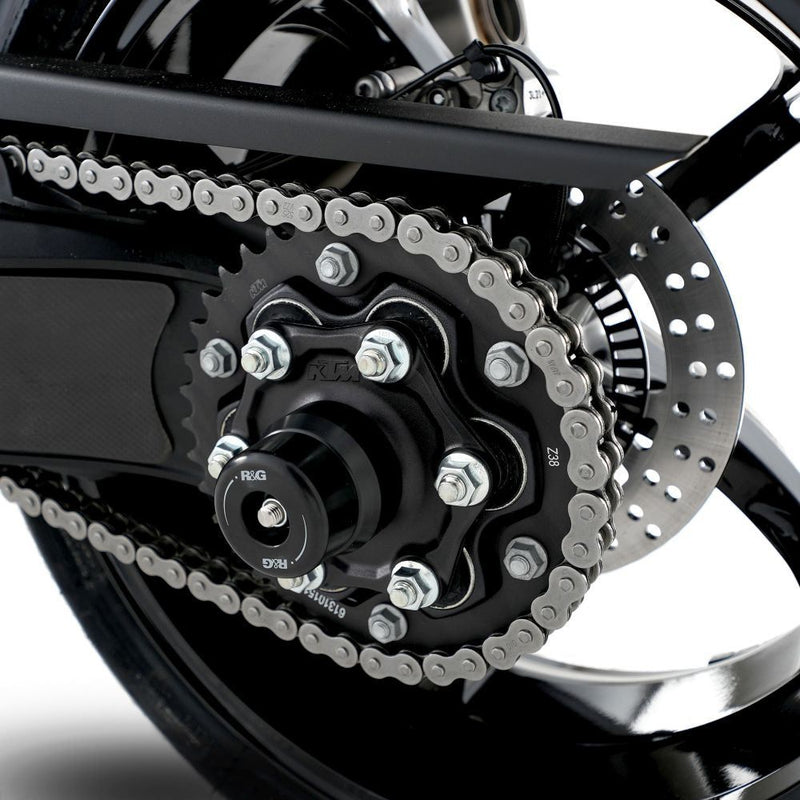Load image into Gallery viewer, R&amp;G Racing Black Swingarm Protectors For 2016-2020 KTM 1290 Super Duke GT
