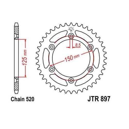 Steel Rear Sprocket 50T for Street KTM 640 LC4 Enduro 2000-2003