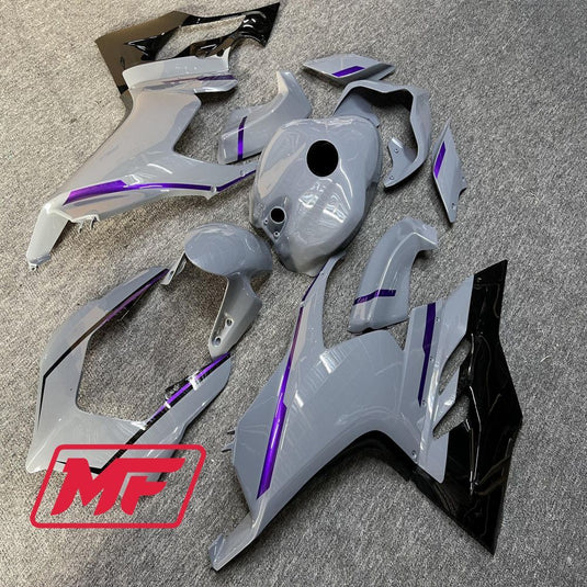 Monster Fairings Full Kit Ducati PANIGALE V2 20-22 Purple Grey and Black + Windshield + Gas Tank Cover