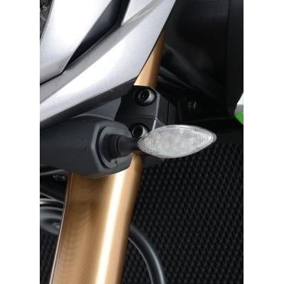 Load image into Gallery viewer, R&amp;G Racing Black Front Indicator Adapter Kit FAP0004BK
