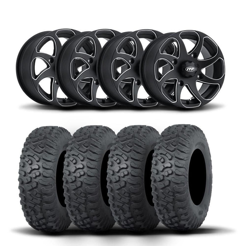 Load image into Gallery viewer, ITP Twister 14" Black Wheels And Terra Hook Tires [30x10-14]
