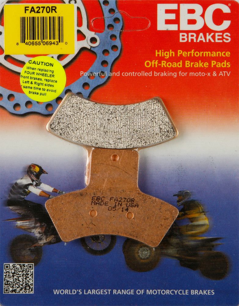 Load image into Gallery viewer, EBC 1 Pair Sintered R Series Heavy-Duty Brake Pads MPN FA270R
