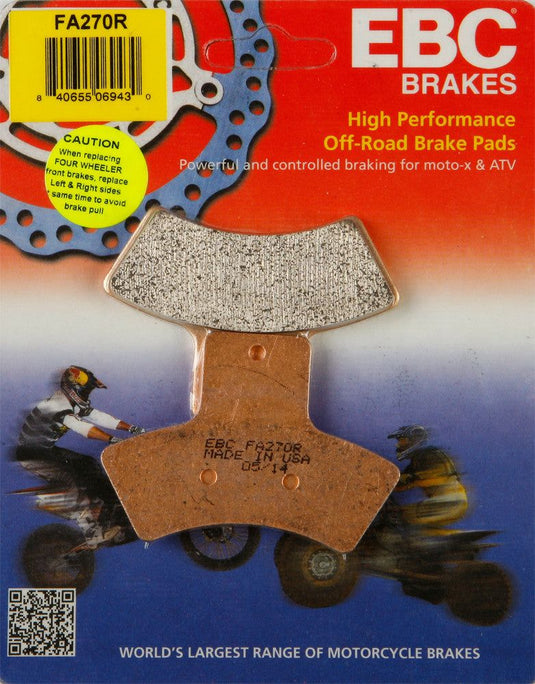 EBC 1 Pair Sintered R Series Heavy-Duty Brake Pads MPN FA270R