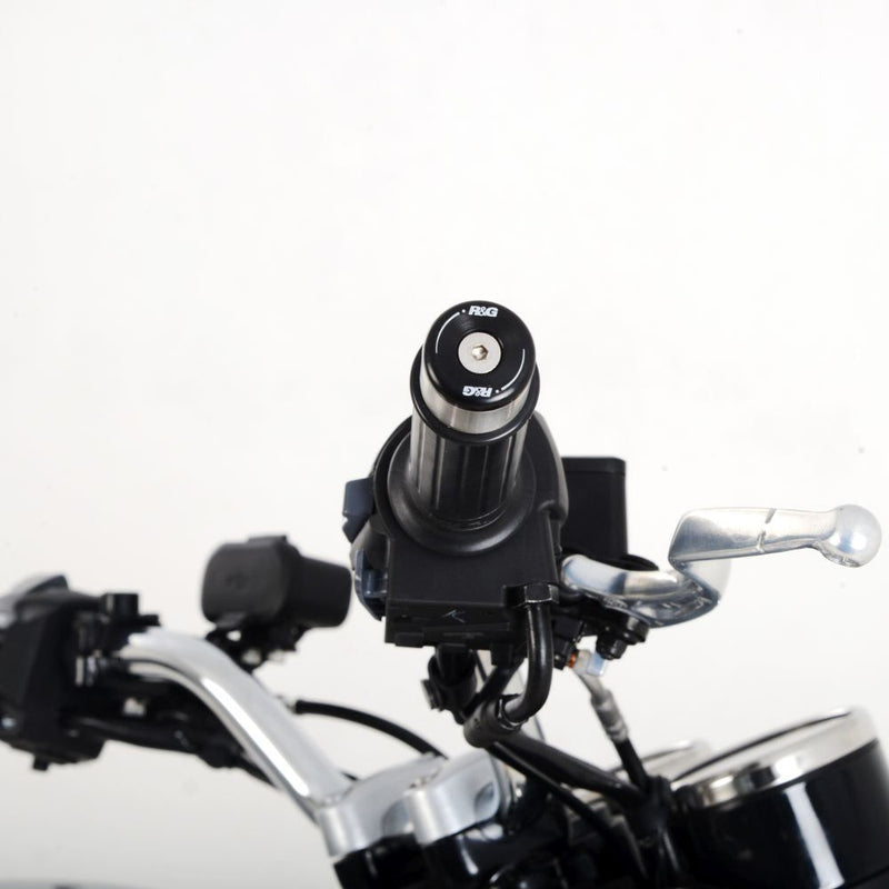 Load image into Gallery viewer, R&amp;G Racing Black Bar End Sliders For 2023-2024 BSA Gold Star BE0213BK
