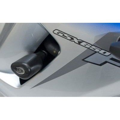Load image into Gallery viewer, R&amp;G Racing Black Aero Style Crash Protection Bobbins For 2010-2016 Suzuki Katana 650 GSX650F
