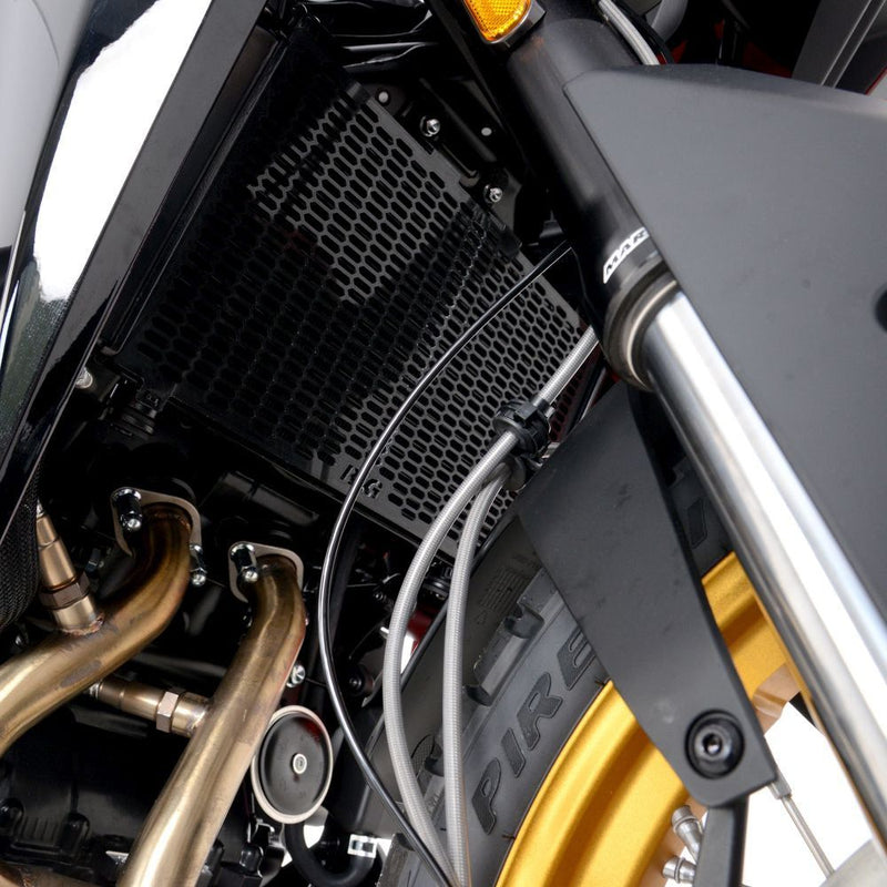 Load image into Gallery viewer, R&amp;G Racing Matt Black PRO Radiator Guard For 2023-2024 Moto Morini X-Cape 649
