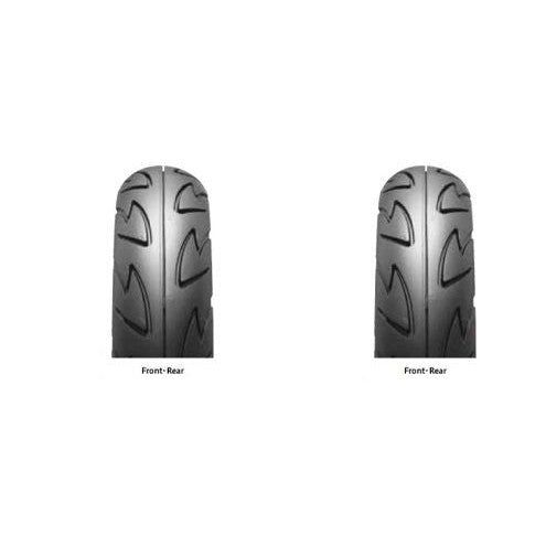 Bridgestone Set Of Two F/R 80/90-10 Hoop B01 Motorcycle Tires