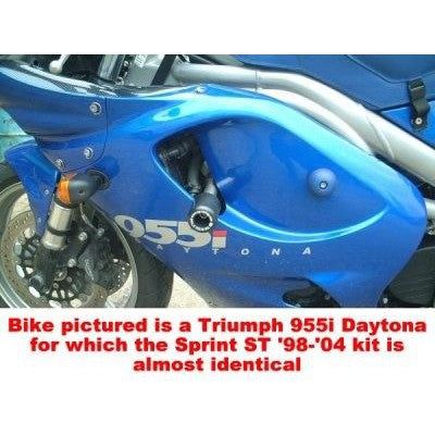 Load image into Gallery viewer, R&amp;G Racing Black Classic Style Crash Protectors For 1999-2004 Triumph Sprint ST
