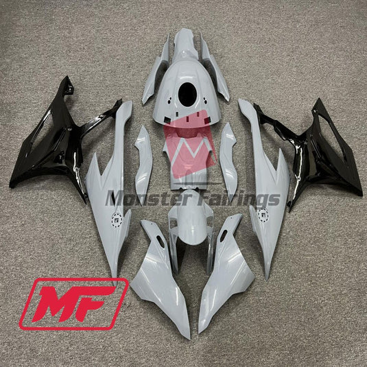 Monster Fairings Full Kit BMW S1000RR 19-22 Cement Grey and Black + Windshield + Gas Tank Cover