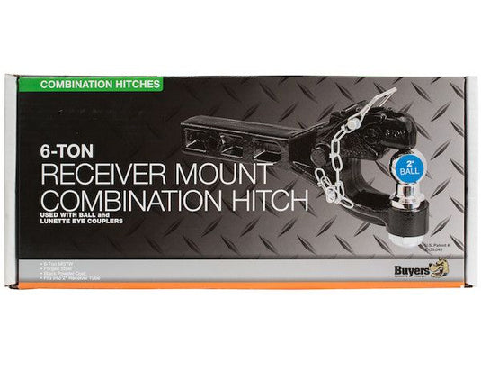 Buyers 6 Ton Combination Hitch - Pintle Hitch With 2 Inch Shank and 2 inch Ball