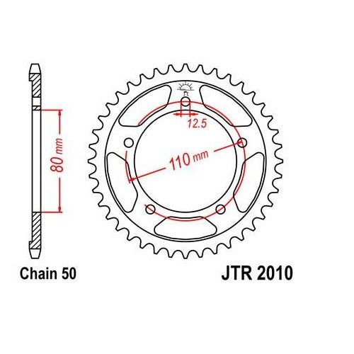 Steel Rear Sprocket 43T for Street TRIUMPH 900 Tiger 1991-2000