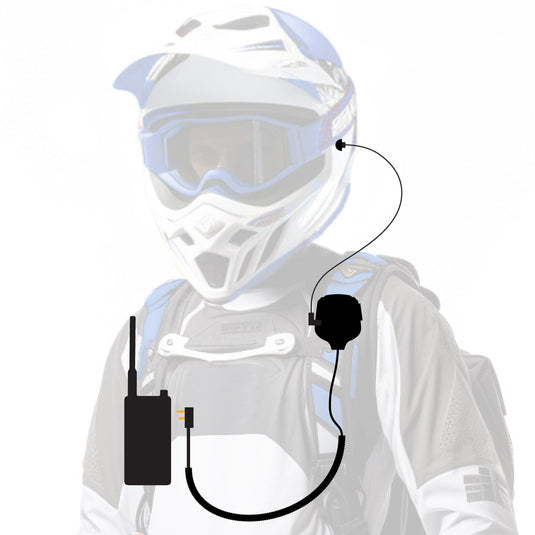 Rugged Radios PATROL Moto Kit - Ear Piece and Hand Mic