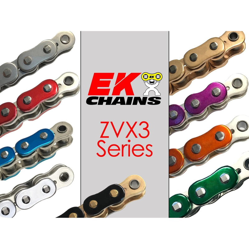Load image into Gallery viewer, EK 525-ZVX3 Motorcycle Drive Chain (Specify Links and Color) Rivet Master Link

