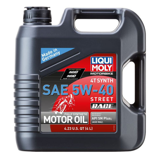 Liqui Moly 4L Synthetic 4T 5W40 Motorbike Street Race Motor Oil 20076